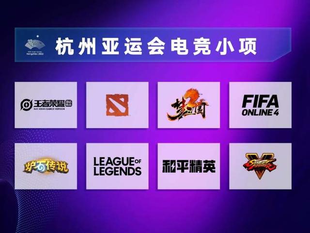 2022亚运会电竞游戏大全