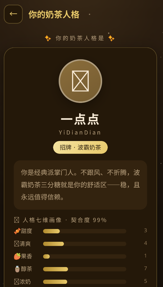 奶茶人格