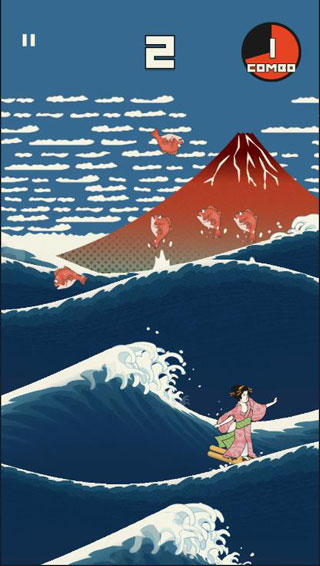 浮世绘冲浪