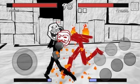 暴漫火柴人格斗游戏安卓版(Stickman Meme Fight)