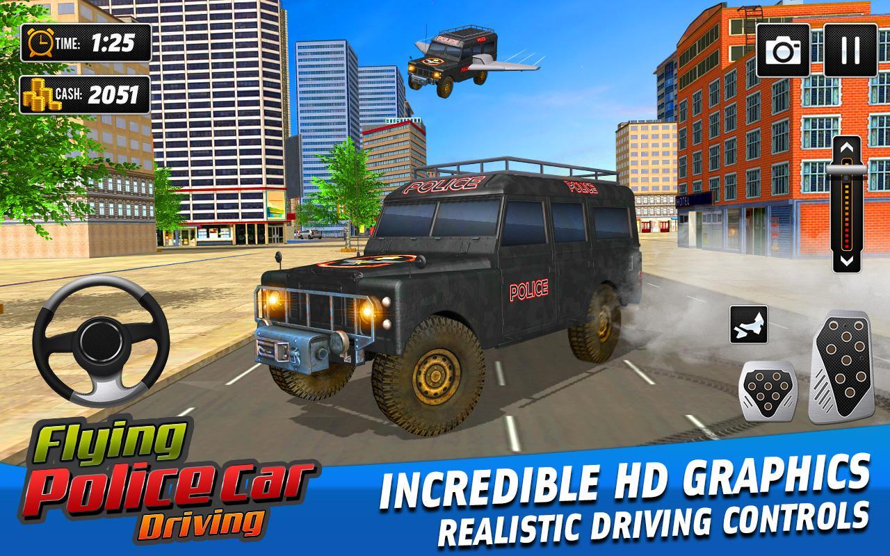 飞行警车驾驶游戏中文版(Flying Police Car Driving Game)