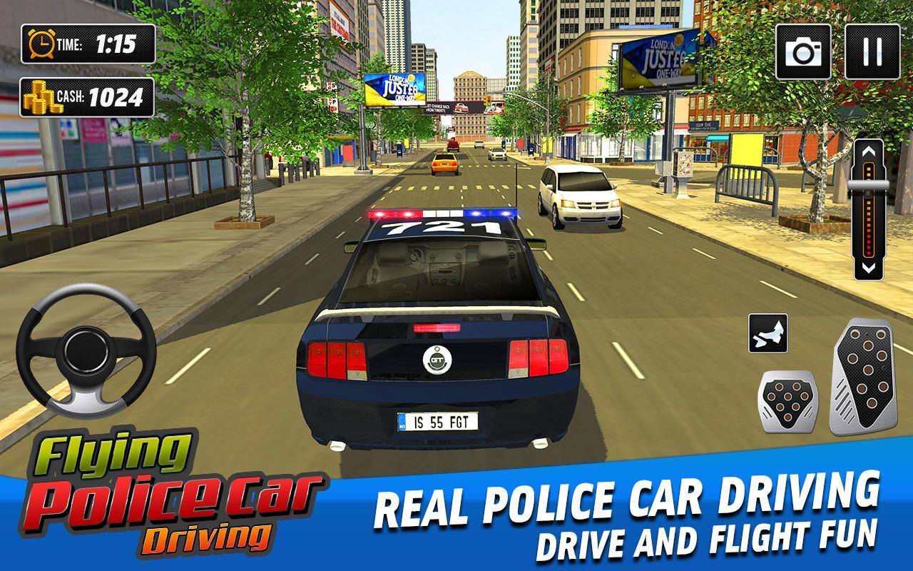 飞行警车驾驶游戏中文版(Flying Police Car Driving Game)