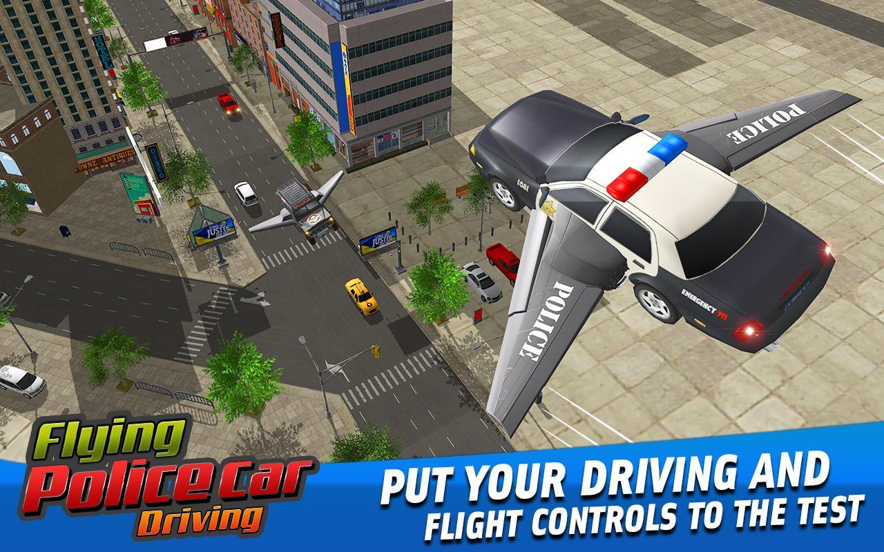 飞行警车驾驶游戏中文版(Flying Police Car Driving Game)