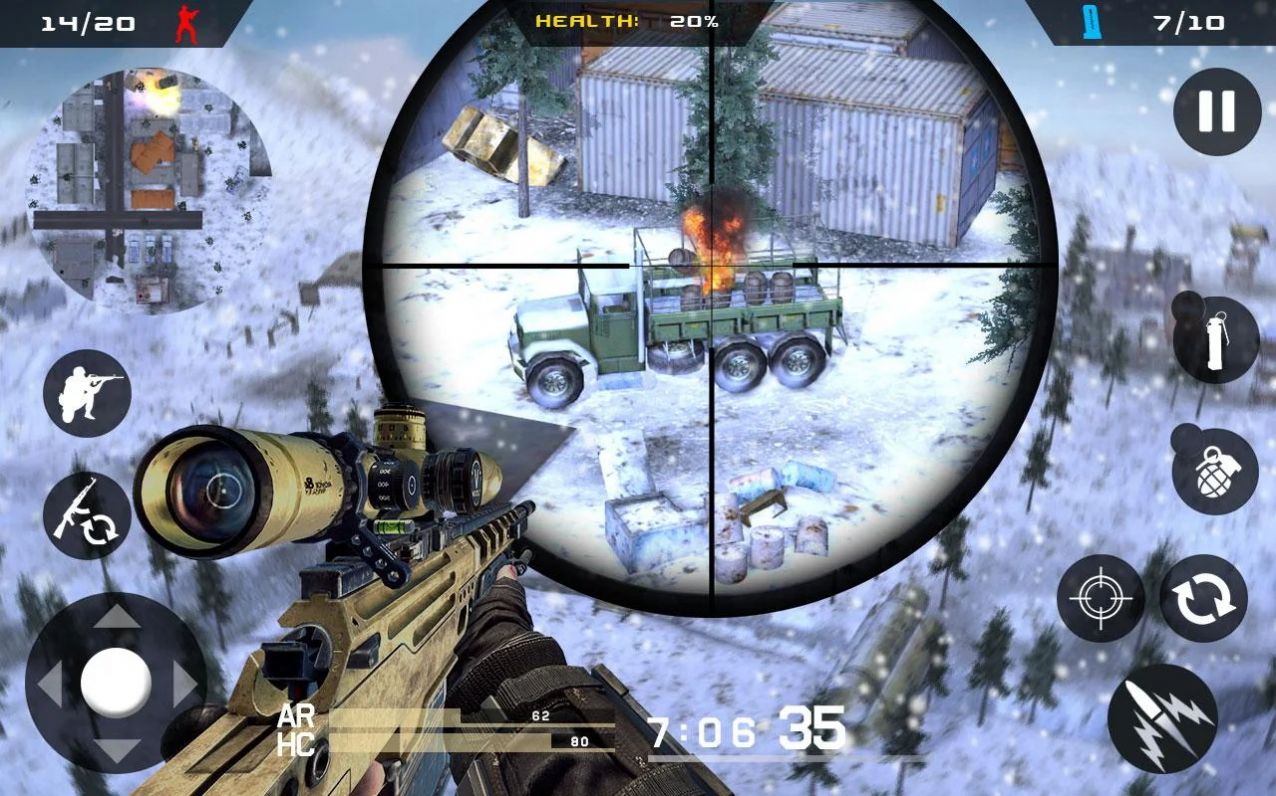 使命战争战区游戏安卓版(Winter MountAIn Sniper)