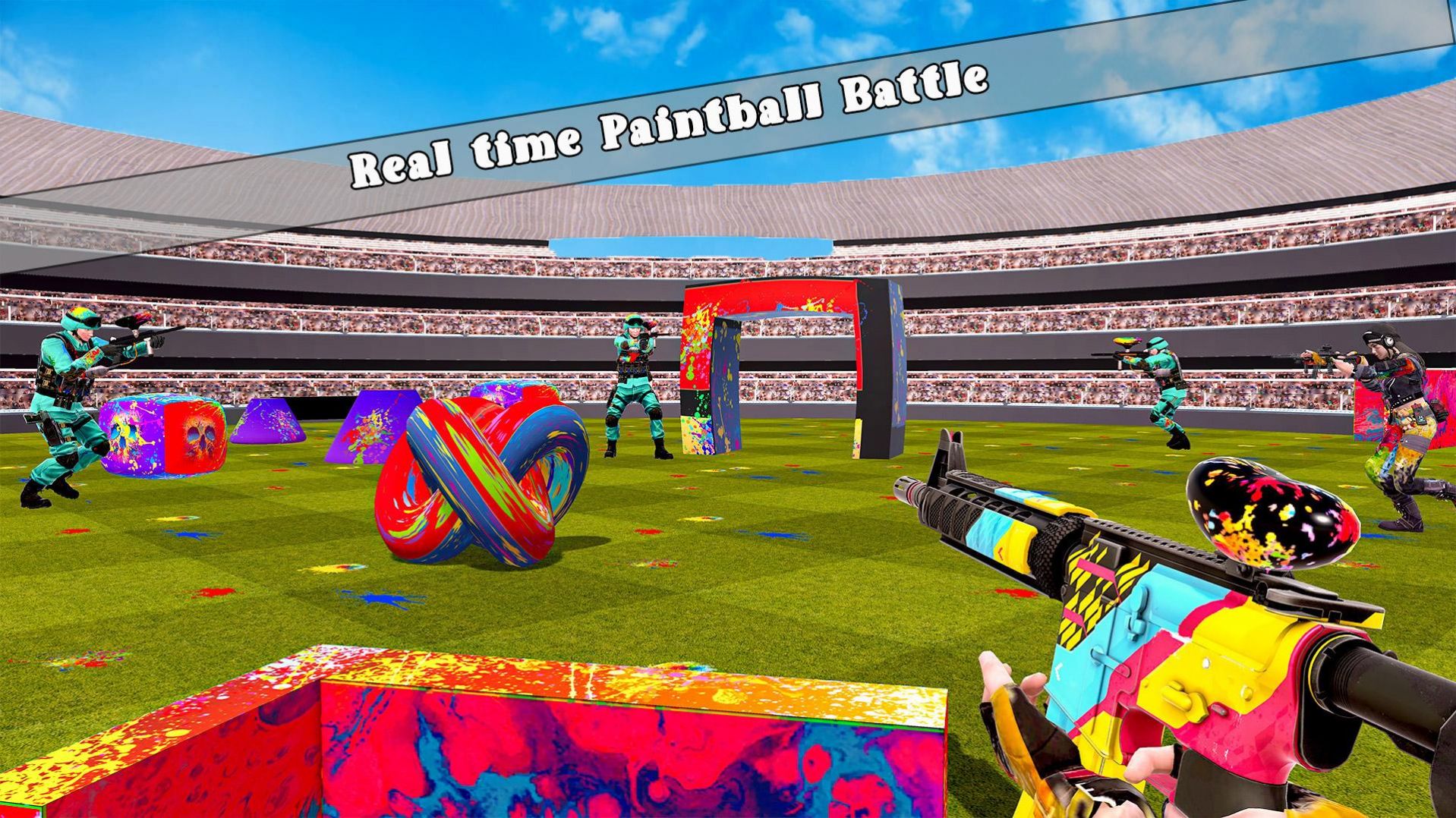 彩弹射击战斗模拟器游戏安卓版(Arena Paintball Battle)