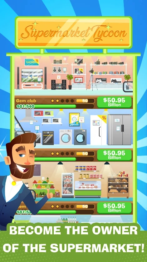超市大师致富游戏中文版(Supermarket Master: Get Rich)
