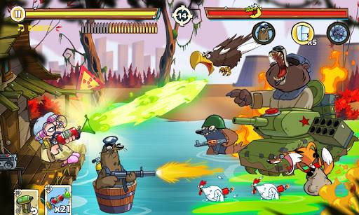 沼泽激战2免费金币无敌最新版(Swamp Attack 2)