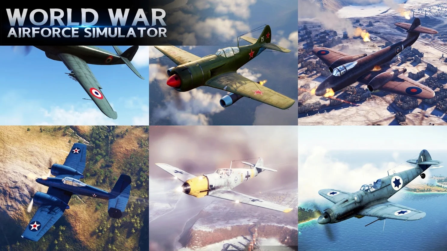 二战空军模拟器游戏中文版(World war Airforce simulator)